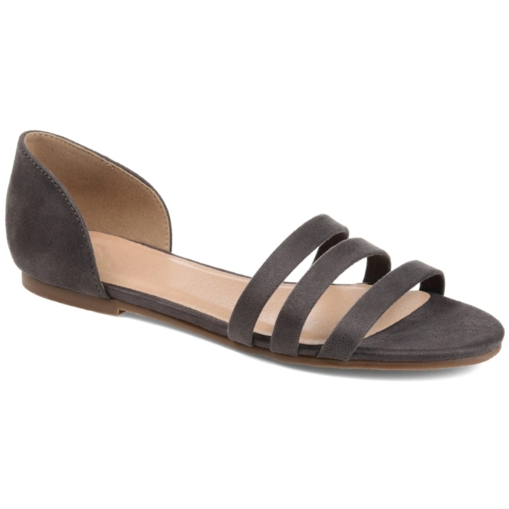 NWOT Journey Collection Grey Gildie Flat Sandal